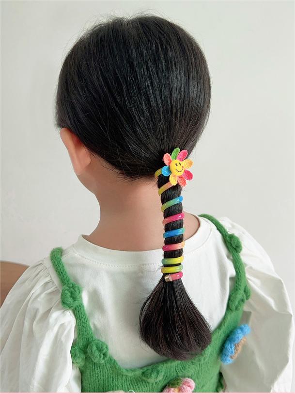 🌞Hot Summer Sale🎁Colorful Telephone Wire Hair Bands for Kids