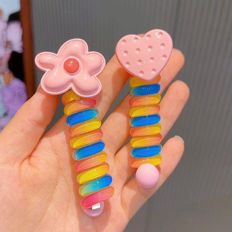 🌞Hot Summer Sale🎁Colorful Telephone Wire Hair Bands for Kids