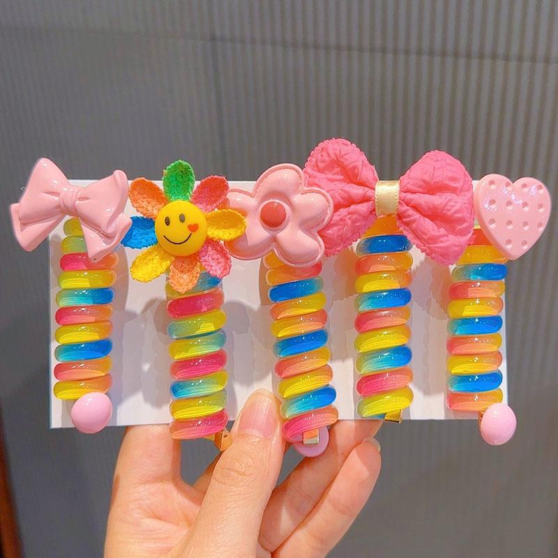 🌞Hot Summer Sale🎁Colorful Telephone Wire Hair Bands for Kids