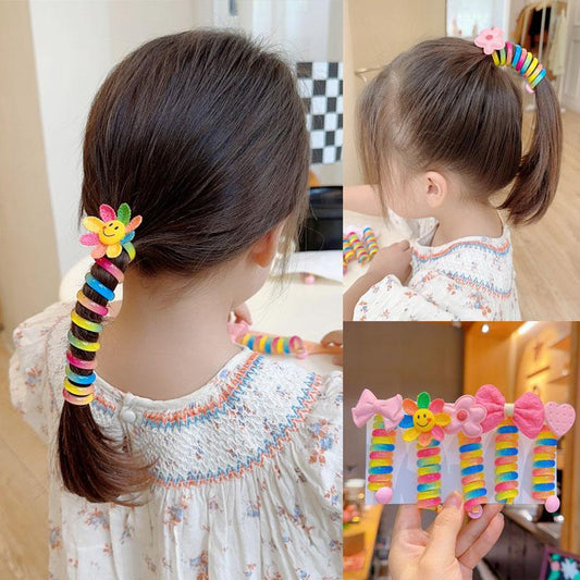 🌞Hot Summer Sale🎁Colorful Telephone Wire Hair Bands for Kids