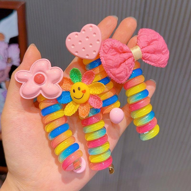 🌞Hot Summer Sale🎁Colorful Telephone Wire Hair Bands for Kids