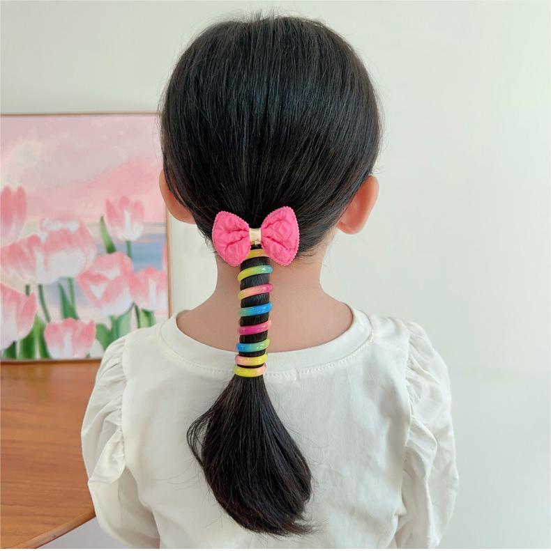 🌞Hot Summer Sale🎁Colorful Telephone Wire Hair Bands for Kids